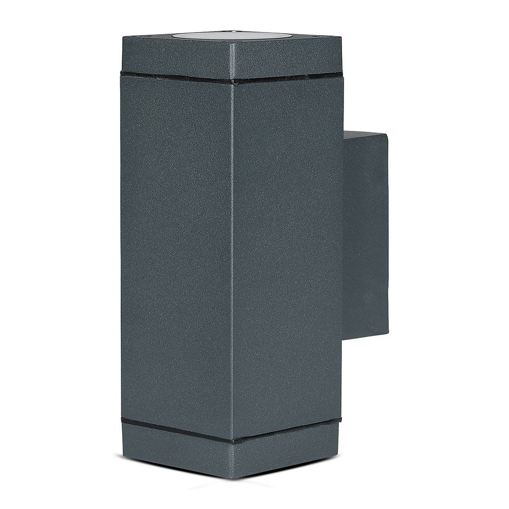 V-TAC PORTALAMPADA DOPPIO APPLIQUE WALL LAMP DA MURO IP44 PER 2 LAMPADINE GU10