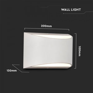 V-TAC APPLIQUE LAMPADA DA MURO WALL LIGHT  CON DOPPIO LED COB 10W