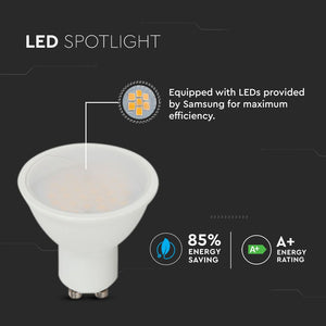 V-TAC LAMPADINA LED GU10 10W FARETTO SPOTLIGHT CHIP SAMSUNG 110°