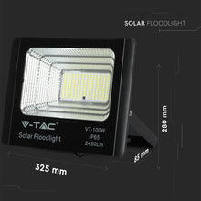Carica l&#39;immagine nel visualizzatore di Gallery, V-TAC FARO LED 35W A BATTERIA CON PANNELLO SOLARE E TELECOMANDO
