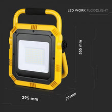 Carica l&#39;immagine nel visualizzatore di Gallery, V-TAC FARO LED SMD 50W PORTATILE CON STAFFA E CAVO DI ALIMENTAZIONE SCHUKO
