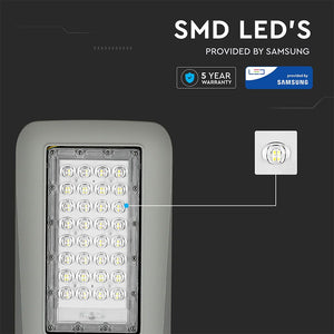 V-TAC LAMPADA STRADALE LED 50W LAMPIONE SMD CHIP SAMSUNG FASCIO LUMINOSO TYPE 3