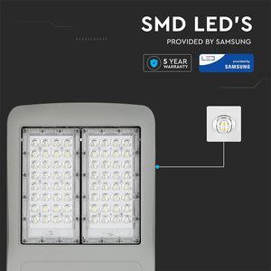V-TAC LAMPADA STRADALE LED 100W LAMPIONE SMD CHIP SAMSUNG FASCIO LUMINOSO TYPE 3