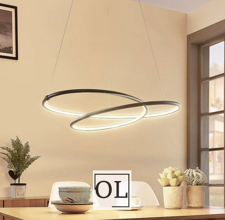 Lucande Moderna lampada a sospensione LED Mirasu nera