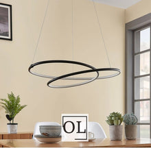 Cargar imagen en el visor de la galería, Lucande Moderna lampada a sospensione LED Mirasu nera
