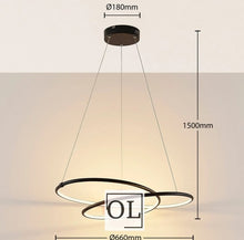 Carica l&#39;immagine nel visualizzatore di Gallery, Lucande Moderna lampada a sospensione LED Mirasu nera
