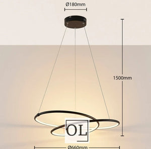 Lucande Moderna lampada a sospensione LED Mirasu nera