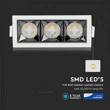 Carica l&#39;immagine nel visualizzatore di Gallery, V-TAC FARETTO LED SMD 12W DA INCASSO RETTANGOLARE 38° CRI≥90 CHIP SAMSUNG

