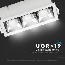 Carica l&#39;immagine nel visualizzatore di Gallery, V-TAC FARETTO LED SMD 12W DA INCASSO RETTANGOLARE 38° CRI≥90 CHIP SAMSUNG
