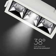 Carica l&#39;immagine nel visualizzatore di Gallery, V-TAC FARETTO LED SMD 12W DA INCASSO RETTANGOLARE 38° CRI≥90 CHIP SAMSUNG
