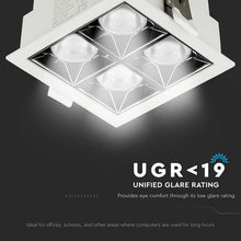 Carica l&#39;immagine nel visualizzatore di Gallery, V-TAC FARETTO LED SMD 16W DA INCASSO QUADRATO CRI≥90 CHIP SAMSUNG
