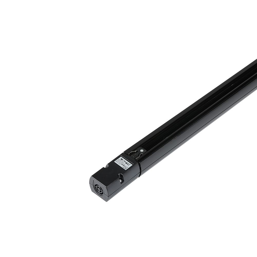 V-TAC BINARIO A 4 POLI IN ALLUMINIO TRACK LIGHT COLORE NERO LUNGHEZZA 2 METRI
