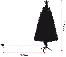 Carica l&#39;immagine nel visualizzatore di Gallery, Albero fibre ottiche 130 cm, led bianco caldo e RGB
