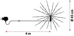 STELLA color rame, 120 led bianco extra caldo