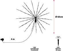 Cargar imagen en el visor de la galería, Stella argento flashing, h. 60 cm, led bianco freddo o caldo
