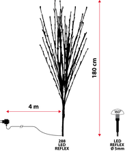 Carica l&#39;immagine nel visualizzatore di Gallery, Ramo bianco, h. 180 cm, led bianco caldo o freddo

