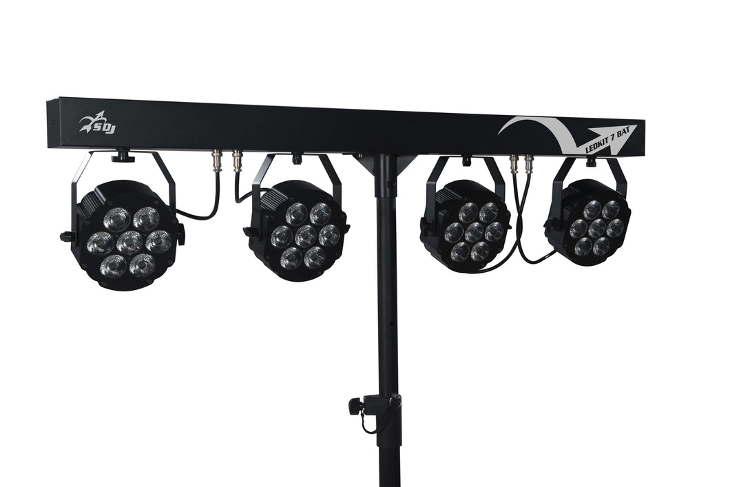 Sagitter led kit 4 projectors 7X10W LED RGBW/FC Battery