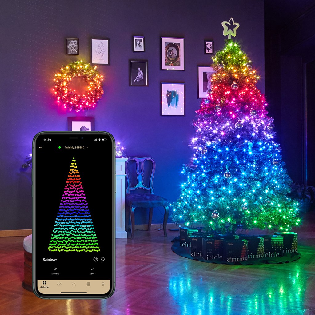 Catena T RGB - white, 32 metri, 400 led