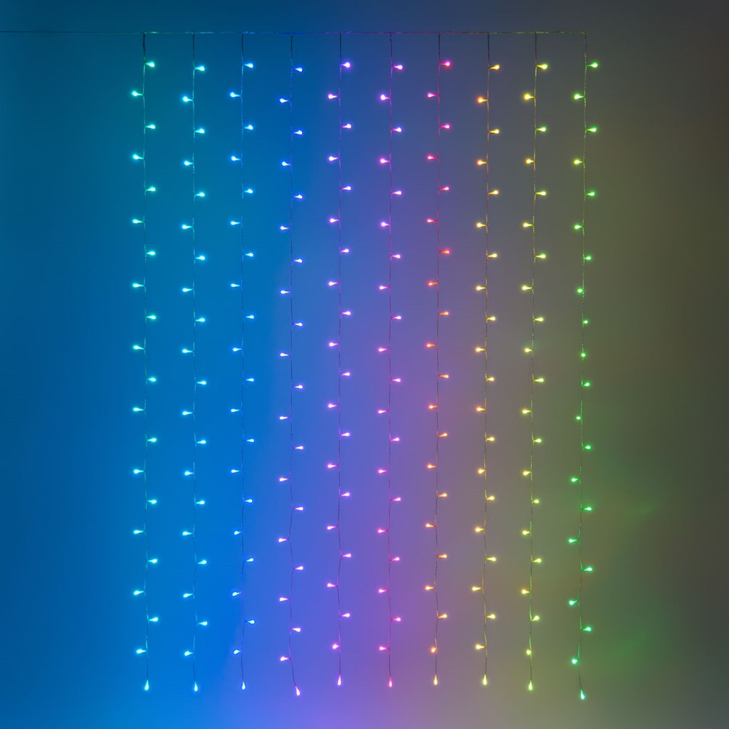 Tenda T RGB e Bianco caldo, 1 x h 2,1 metri, 210 led