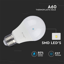 Carica l&#39;immagine nel visualizzatore di Gallery, V-TAC LAMPADINA LED E27 9W BULB A60
