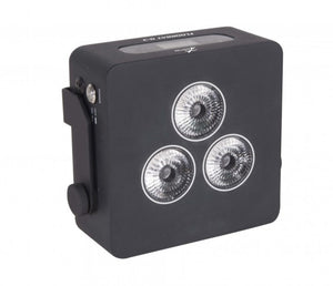 Sagitter battery led floorbat 3 x 12 w led rgbwaauv/fc irc wireless