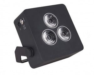 Sagitter battery led floorbat 3 x 12 w led rgbwaauv/fc irc wireless