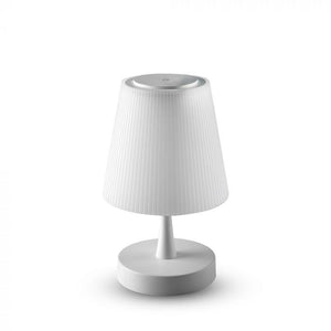 OFFERTA Lampada LED da Tavolo Ricaricabile a Batteria Cromata 3000K <BR><font face="Times New Roman" size="5" color="#ff0000">TRASPORTO INCLUSO</font>