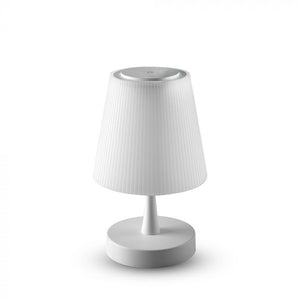 V-TAC Lampada LED da Tavolo 5W Ricaricabile a Batteria Cromata 3000K Touch Dimmerabile