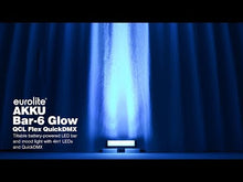 Carica e avvia il video nel visualizzatore di galleria, Eurolite AKKU Bar-6 Glow QCL Flex Q-DMX
