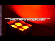 Carica e avvia il video nel visualizzatore di galleria, Eurolite Akku UP-4 QCL Spot QuickDMX
