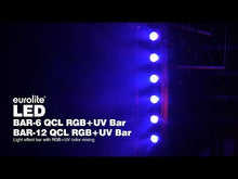 Cargar y reproducir el video en el visor de la galería, Eurolite LED Bar-12 QCL RGB+UV
