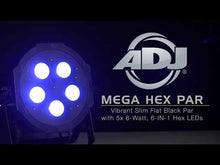 Cargar y reproducir el video en el visor de la galería, ADJ Mega HEX Par RGBAW UV
