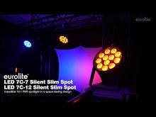 Carica e avvia il video nel visualizzatore di galleria, Eurolite LED 7C-7 Silent Slim Spot
