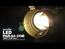 Carica e avvia il video nel visualizzatore di galleria, Eurolite LED PAR-64 COB 3000K 100W Zoom
