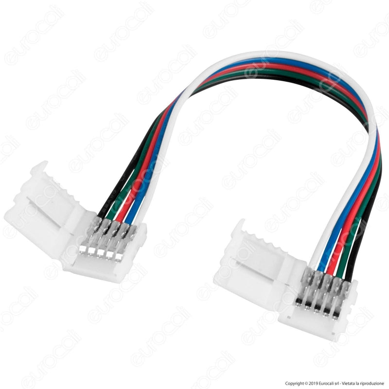 V-TAC CONNETTORE FLESSIBILE PER STRISCE LED MULTICOLORE RGB 5050 CLIP 5 PIN