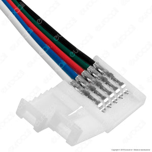 V-TAC CONNETTORE FLESSIBILE PER STRISCE LED MULTICOLORE RGB 5050 CLIP 5 PIN